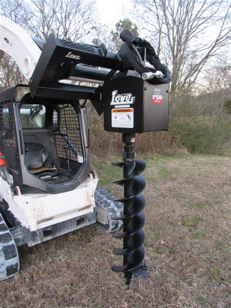 mini skid steer auger drive|best skid steer auger attachment.